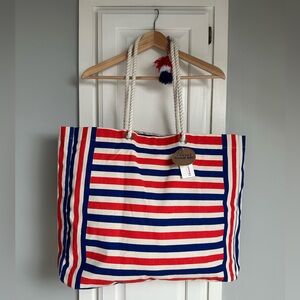 NWT Eccolo || Striped Beach Tote